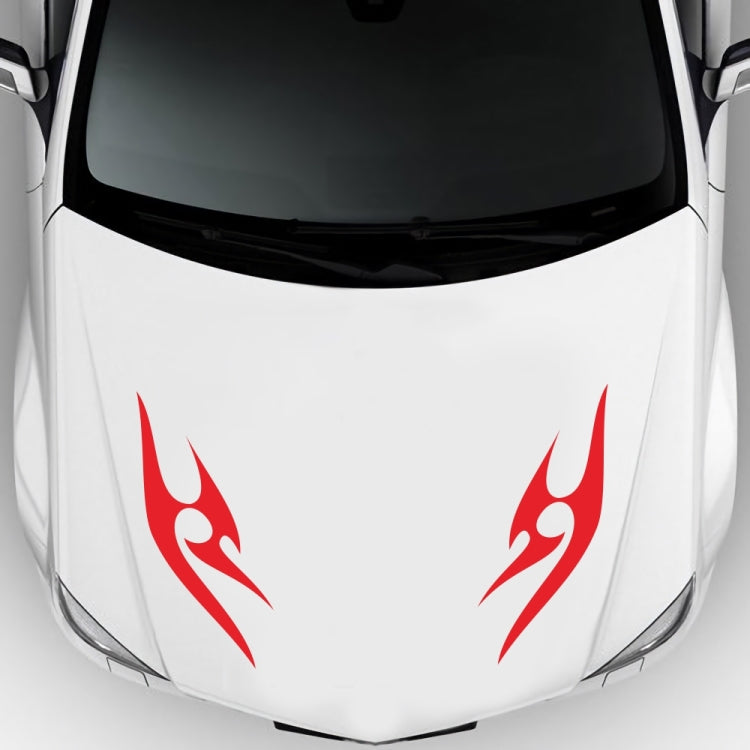2 PCS/Set D-925 Flame Pattern Car Modified Decorative Sticker(Red) - Decorative Sticker by buy2fix | Online Shopping UK | buy2fix