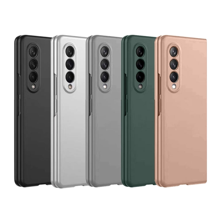 For Samsung Galaxy Z Fold4 Oil-sprayed Bare Metal Feel Ultra-thin Folding Phone Case(Black) - Galaxy Z Fold4 5G Cases by buy2fix | Online Shopping UK | buy2fix