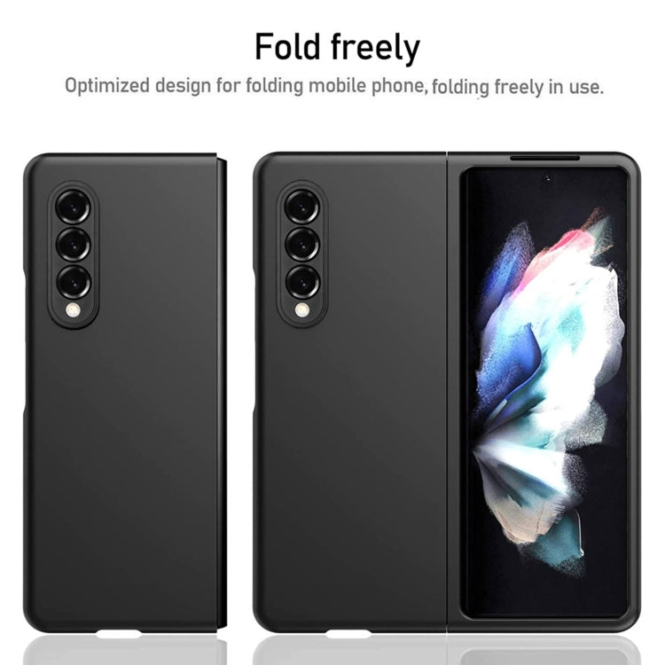 For Samsung Galaxy Z Fold4 Oil-sprayed Bare Metal Feel Ultra-thin Folding Phone Case(Black) - Galaxy Z Fold4 5G Cases by buy2fix | Online Shopping UK | buy2fix