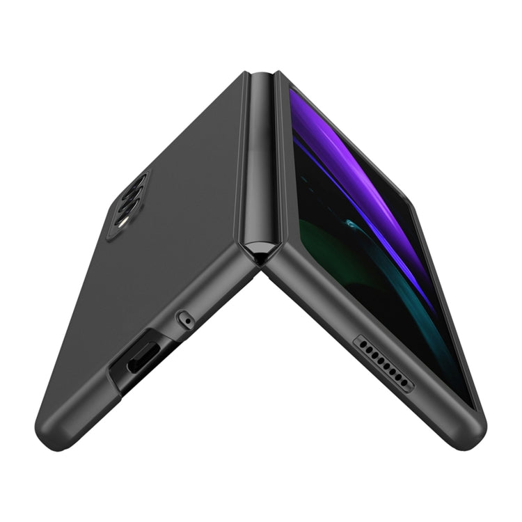 For Samsung Galaxy Z Fold4 Oil-sprayed Bare Metal Feel Ultra-thin Folding Phone Case(Black) - Galaxy Z Fold4 5G Cases by buy2fix | Online Shopping UK | buy2fix