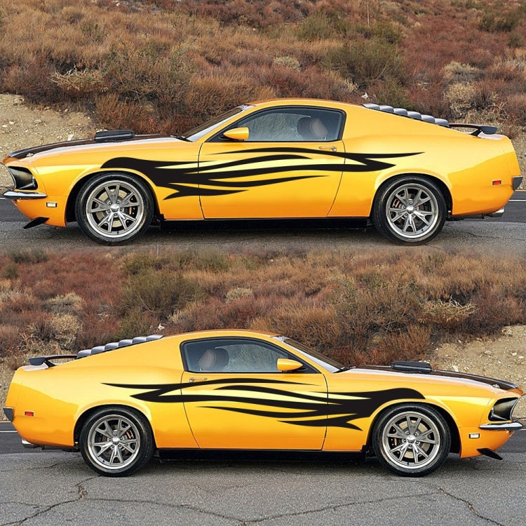 2 PCS/Set D-926 Fire Totem Pattern Car Modified Decorative Sticker(Black) - Decorative Sticker by buy2fix | Online Shopping UK | buy2fix