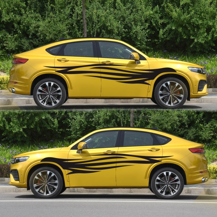 2 PCS/Set D-926 Fire Totem Pattern Car Modified Decorative Sticker(Black) - Decorative Sticker by buy2fix | Online Shopping UK | buy2fix
