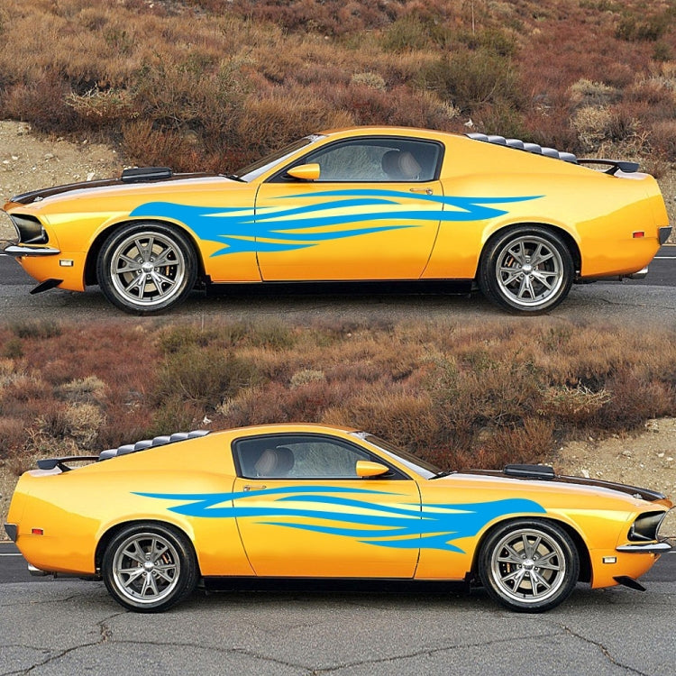 2 PCS/Set D-926 Fire Totem Pattern Car Modified Decorative Sticker(Blue) - Decorative Sticker by buy2fix | Online Shopping UK | buy2fix