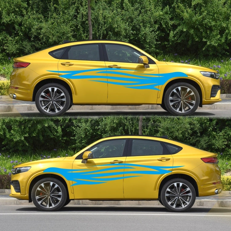 2 PCS/Set D-926 Fire Totem Pattern Car Modified Decorative Sticker(Blue) - Decorative Sticker by buy2fix | Online Shopping UK | buy2fix