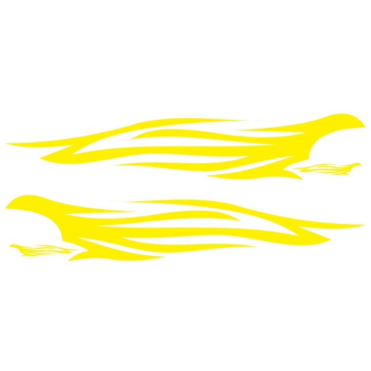 2 PCS/Set D-926 Fire Totem Pattern Car Modified Decorative Sticker(Yellow) - Decorative Sticker by buy2fix | Online Shopping UK | buy2fix