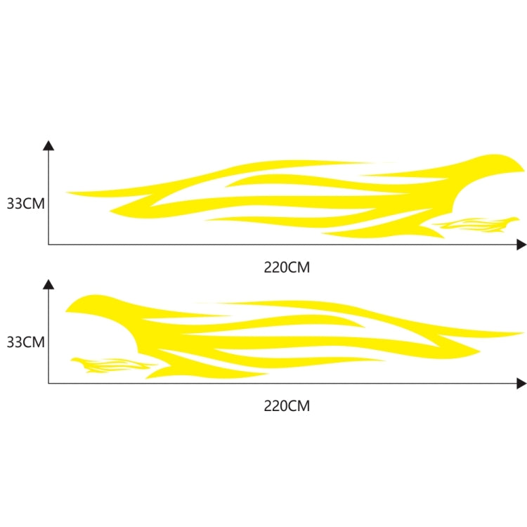 2 PCS/Set D-926 Fire Totem Pattern Car Modified Decorative Sticker(Yellow) - Decorative Sticker by buy2fix | Online Shopping UK | buy2fix