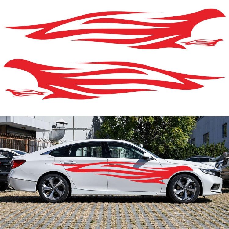 2 PCS/Set D-926 Fire Totem Pattern Car Modified Decorative Sticker(Red) - Decorative Sticker by buy2fix | Online Shopping UK | buy2fix