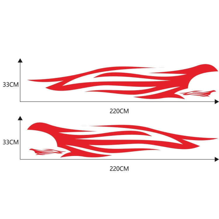 2 PCS/Set D-926 Fire Totem Pattern Car Modified Decorative Sticker(Red) - Decorative Sticker by buy2fix | Online Shopping UK | buy2fix