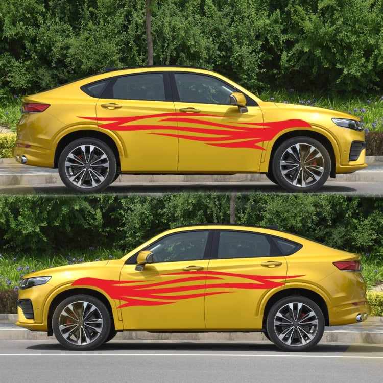 2 PCS/Set D-926 Fire Totem Pattern Car Modified Decorative Sticker(Red) - Decorative Sticker by buy2fix | Online Shopping UK | buy2fix