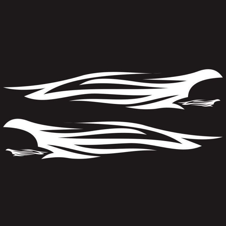 2 PCS/Set D-926 Fire Totem Pattern Car Modified Decorative Sticker(White) - Decorative Sticker by buy2fix | Online Shopping UK | buy2fix