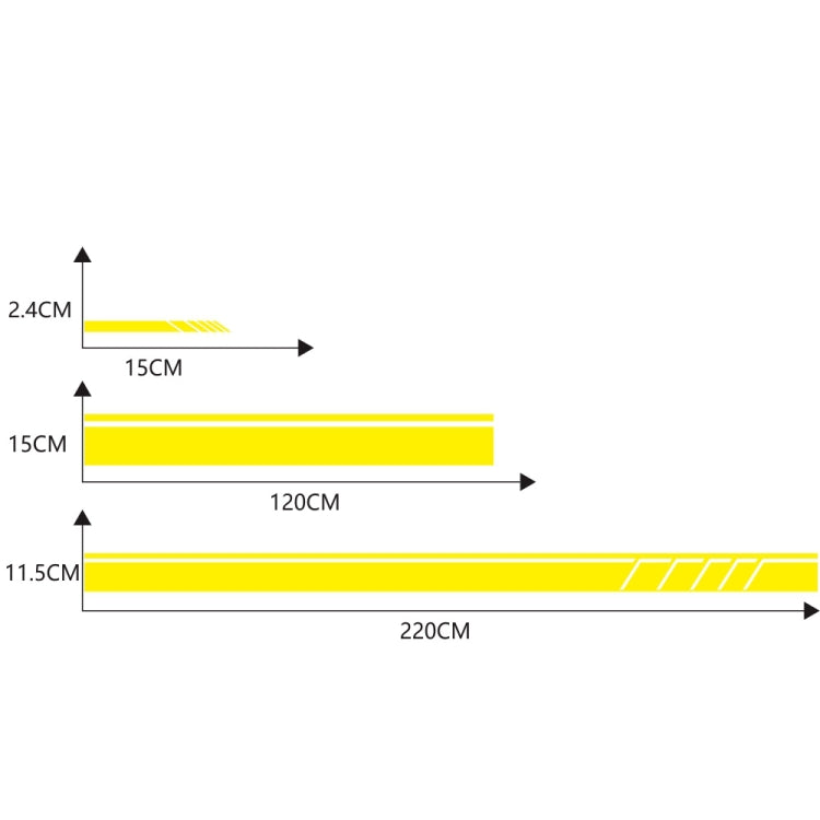 D-930 Lines Pattern Car Modified Decorative Sticker(Yellow) - Decorative Sticker by buy2fix | Online Shopping UK | buy2fix
