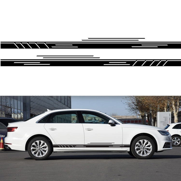 2 PCS/Set D-932 Stripe Pattern Car Modified Decorative Sticker(Black) - Decorative Sticker by buy2fix | Online Shopping UK | buy2fix