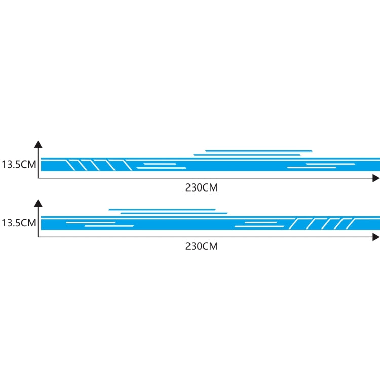 2 PCS/Set D-932 Stripe Pattern Car Modified Decorative Sticker(Blue) - Decorative Sticker by buy2fix | Online Shopping UK | buy2fix