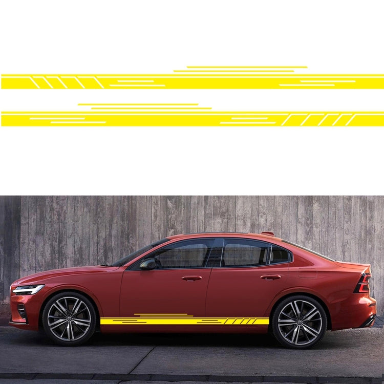 2 PCS/Set D-932 Stripe Pattern Car Modified Decorative Sticker(Yellow) - Decorative Sticker by buy2fix | Online Shopping UK | buy2fix