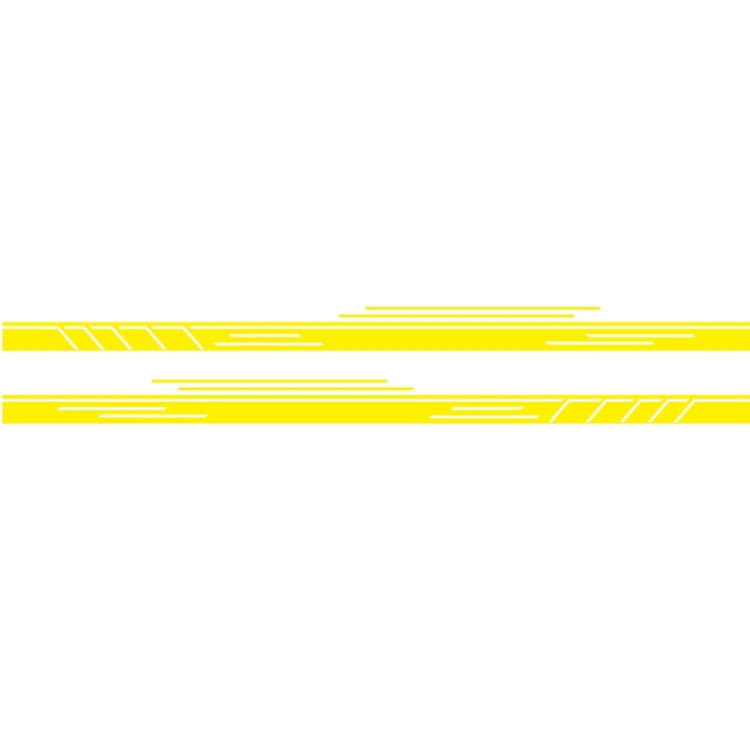 2 PCS/Set D-932 Stripe Pattern Car Modified Decorative Sticker(Yellow) - Decorative Sticker by buy2fix | Online Shopping UK | buy2fix