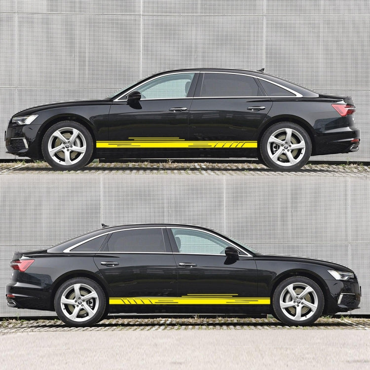 2 PCS/Set D-932 Stripe Pattern Car Modified Decorative Sticker(Yellow) - Decorative Sticker by buy2fix | Online Shopping UK | buy2fix