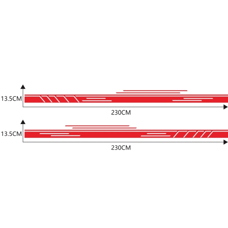 2 PCS/Set D-932 Stripe Pattern Car Modified Decorative Sticker(Red) - Decorative Sticker by buy2fix | Online Shopping UK | buy2fix