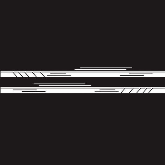 2 PCS/Set D-932 Stripe Pattern Car Modified Decorative Sticker(White) by buy2fix