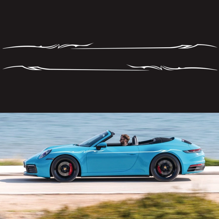 2 PCS/Set D-933 Lightning Pattern Car Modified Decorative Sticker(White) - Decorative Sticker by buy2fix | Online Shopping UK | buy2fix