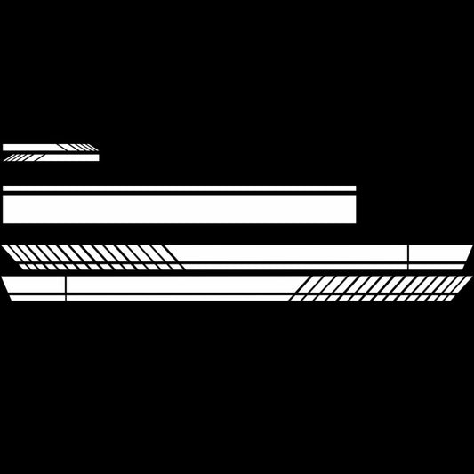 D-936 Stripe Pattern Car Modified Decorative Sticker(White) by buy2fix