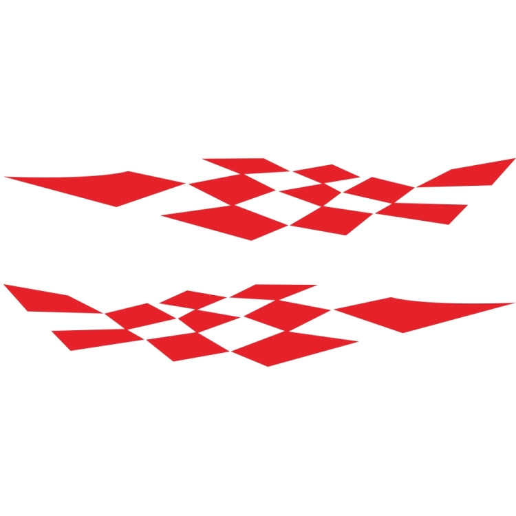 2 PCS/Set D-943 Checkered Flag Pattern Car Modified Decorative Sticker(Red) - Decorative Sticker by buy2fix | Online Shopping UK | buy2fix