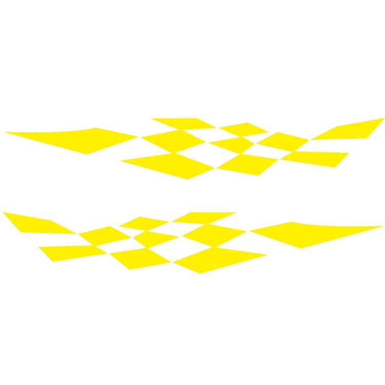 2 PCS/Set D-943 Checkered Flag Pattern Car Modified Decorative Sticker(Yellow) - Decorative Sticker by buy2fix | Online Shopping UK | buy2fix