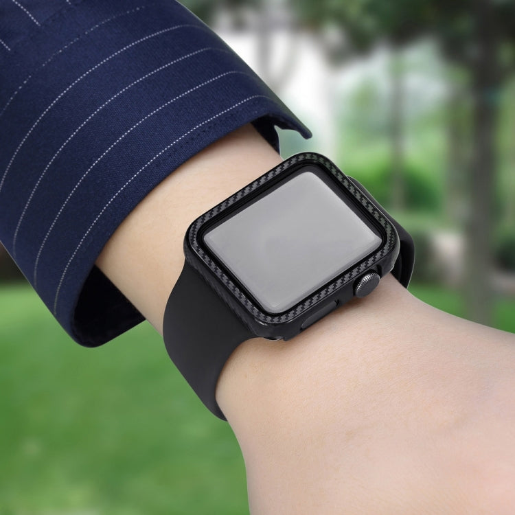 PC Carbon Fiber Frame Watch Case For Apple Watch Series 9 / 8 / 7 45mm(Black) by buy2fix