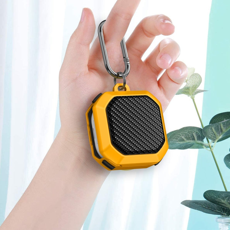 For Samsung Galaxy Buds Live / Buds 2 / Buds Pro/Buds 2 Pro Thunder Carbon Fiber TPU+PC Earphones Protective Case with Hook Up(Black and Brown) by buy2fix