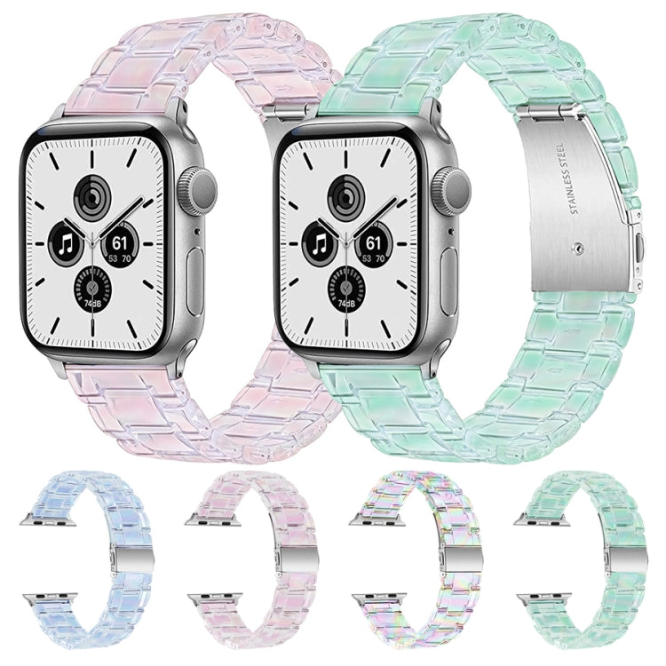 Plastic Colorful Three-Bead Watch Band For Apple Watch Series 9&8&7 41mm / SE 3&SE 2&6&SE&5&4 40mm / 3&2&1 38mm(Colorful) by buy2fix