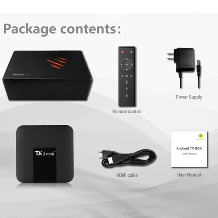 TX3 mini+  Android 11.0 Smart TV Box, Amlogic S905W2 Quad Core, Memory:4GB+64GB, 2.4GHz / 5GHz WiFi(EU Plug) - Amlogic S905 by buy2fix | Online Shopping UK | buy2fix