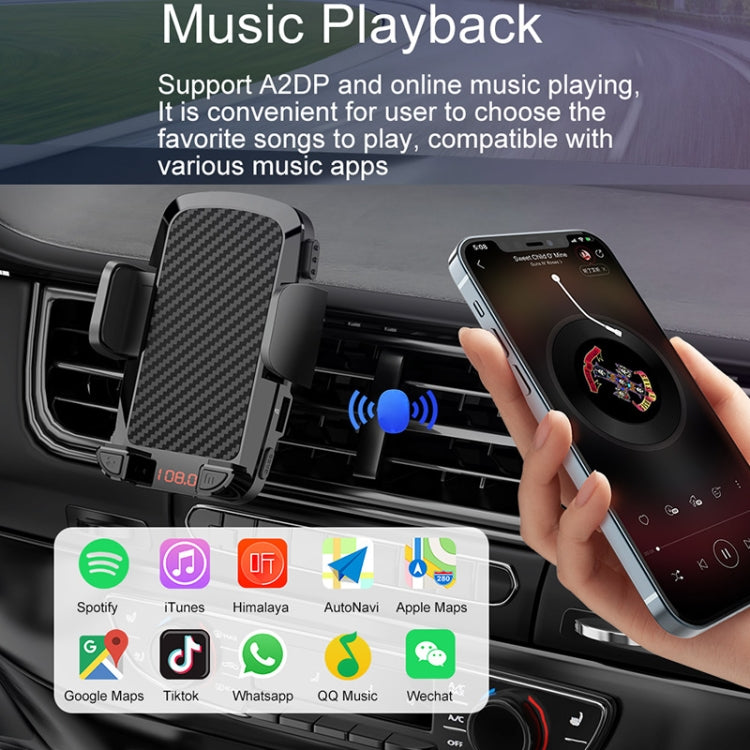 C1 Car Bluetooth 5.0 MP3 Player FM Transmitter Air Outlet Phone Holder - Car MP3 & MP4 & MP5 by buy2fix | Online Shopping UK | buy2fix