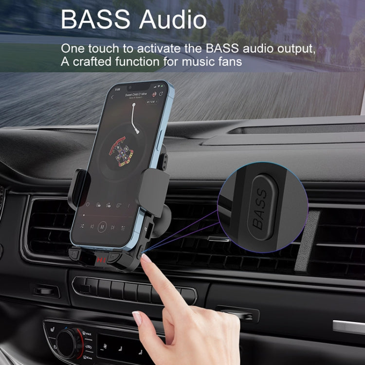 C1 Car Bluetooth 5.0 MP3 Player FM Transmitter Air Outlet Phone Holder - Car MP3 & MP4 & MP5 by buy2fix | Online Shopping UK | buy2fix
