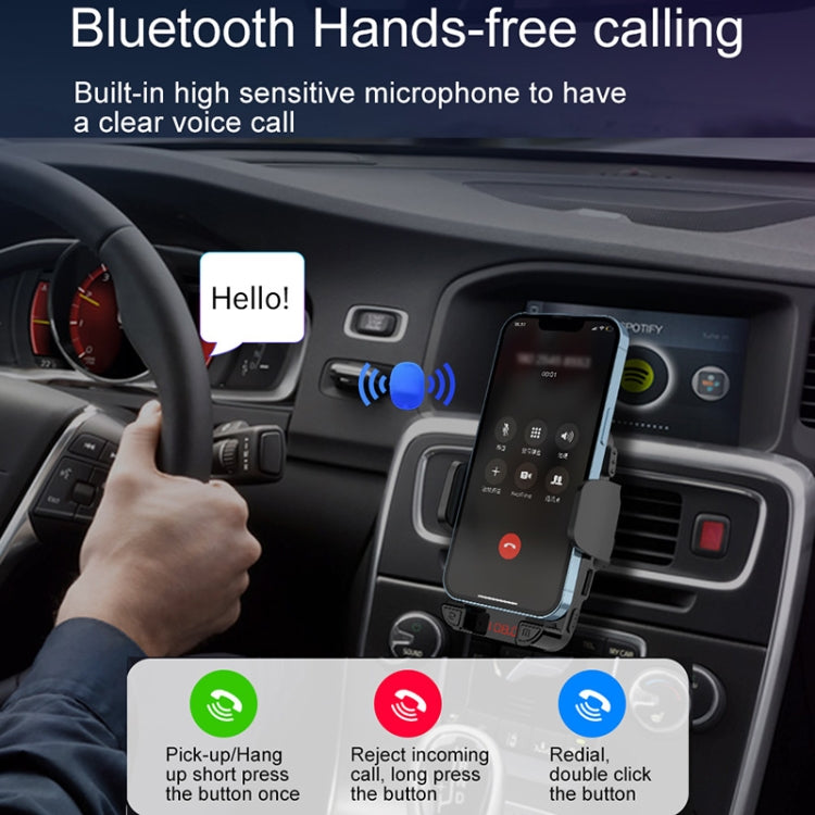 C1 Car Bluetooth 5.0 MP3 Player FM Transmitter Air Outlet Phone Holder - Car MP3 & MP4 & MP5 by buy2fix | Online Shopping UK | buy2fix