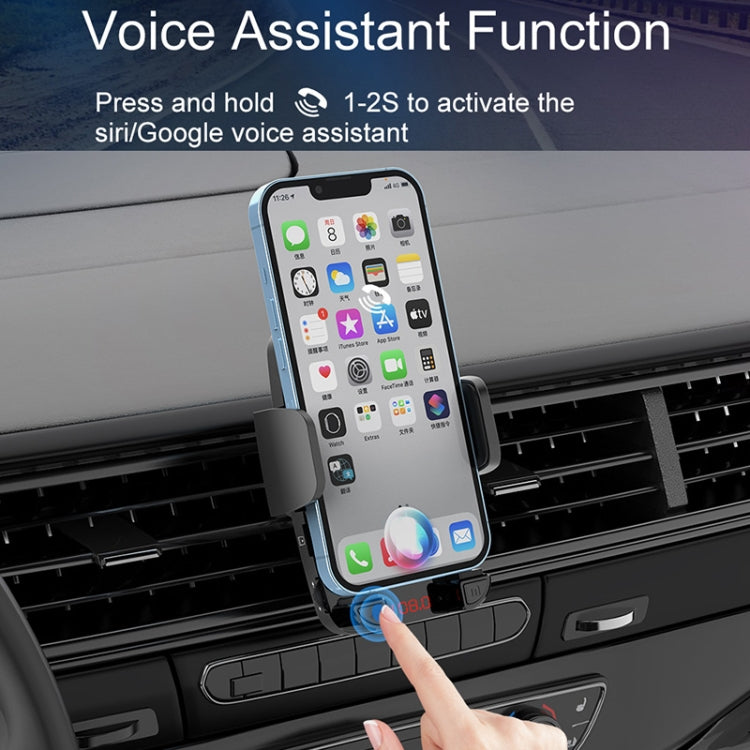 C1 Car Bluetooth 5.0 MP3 Player FM Transmitter Air Outlet Phone Holder - Car MP3 & MP4 & MP5 by buy2fix | Online Shopping UK | buy2fix