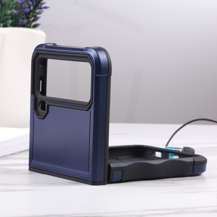 For Samsung Galaxy Z Flip4 Non-slip Shockproof Armor Phone Case(Blue) by buy2fix