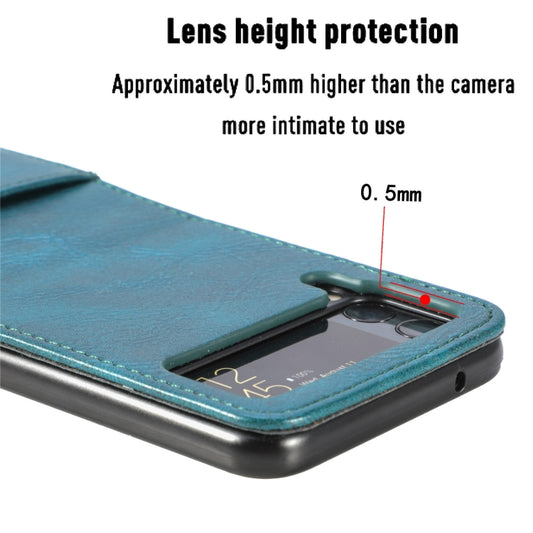 For Samsung Galaxy Z Flip4 5G Vertical Flip Card Slot Leather Phone Case(Brown) by buy2fix