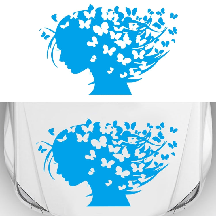 D-956 Butterfly Girl Pattern Car Modified Decorative Sticker(Blue) - Decorative Sticker by buy2fix | Online Shopping UK | buy2fix