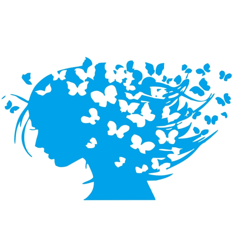 D-956 Butterfly Girl Pattern Car Modified Decorative Sticker(Blue) - Decorative Sticker by buy2fix | Online Shopping UK | buy2fix