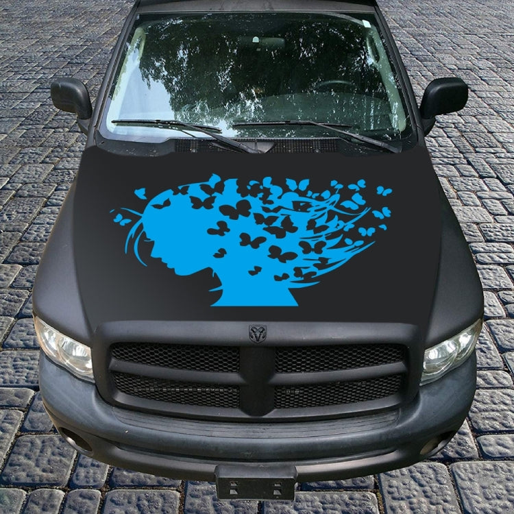 D-956 Butterfly Girl Pattern Car Modified Decorative Sticker(Blue) - Decorative Sticker by buy2fix | Online Shopping UK | buy2fix