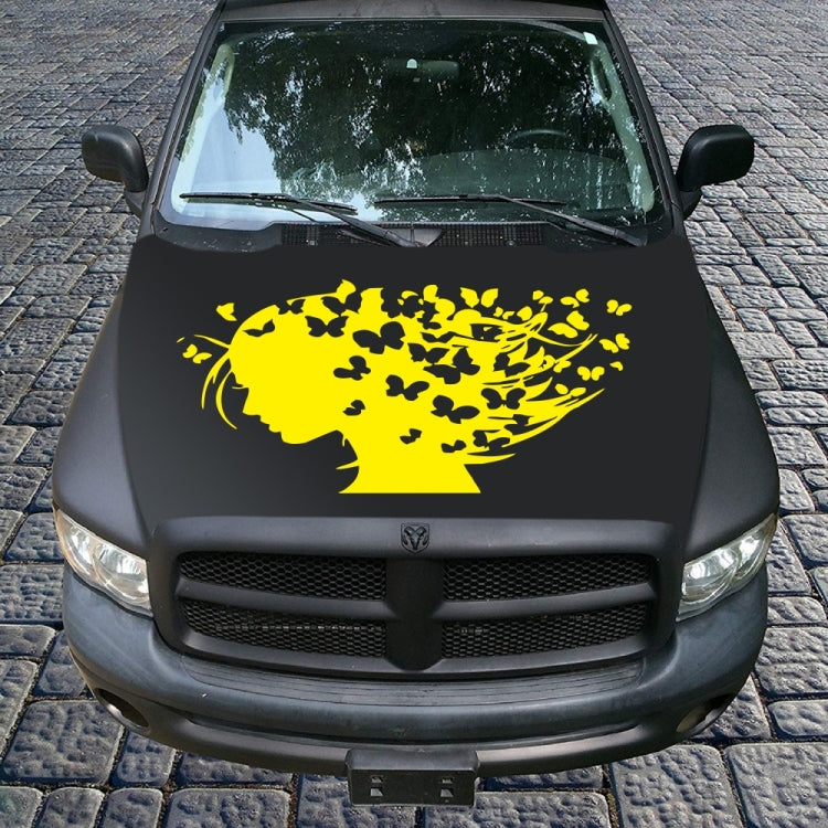 D-956 Butterfly Girl Pattern Car Modified Decorative Sticker(Yellow) - Decorative Sticker by buy2fix | Online Shopping UK | buy2fix