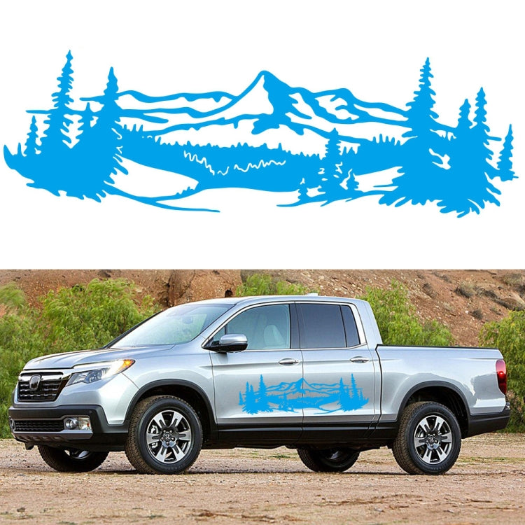 2 PCS/Set D-957 Mountains Pattern Car Modified Decorative Sticker(Blue) - Decorative Sticker by buy2fix | Online Shopping UK | buy2fix