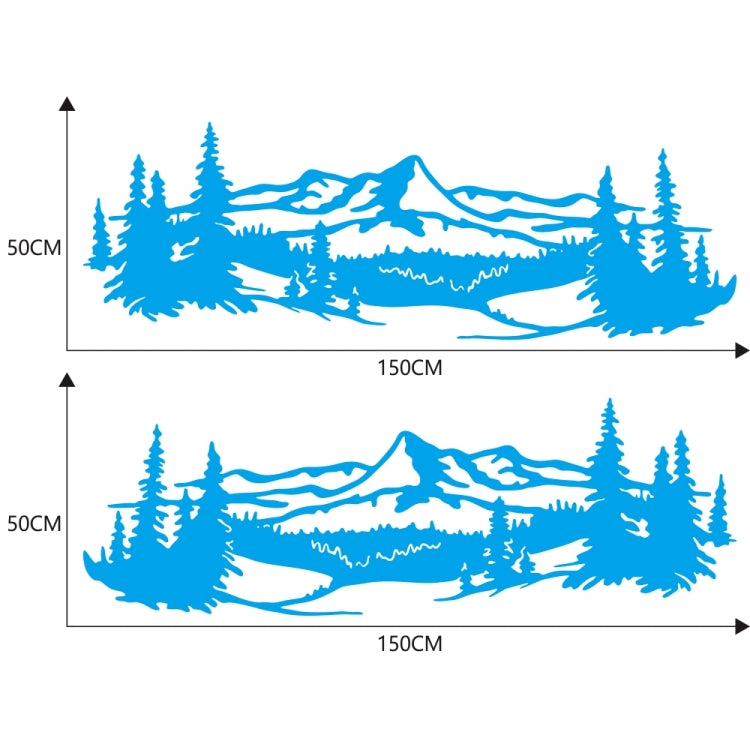 2 PCS/Set D-957 Mountains Pattern Car Modified Decorative Sticker(Blue) - Decorative Sticker by buy2fix | Online Shopping UK | buy2fix