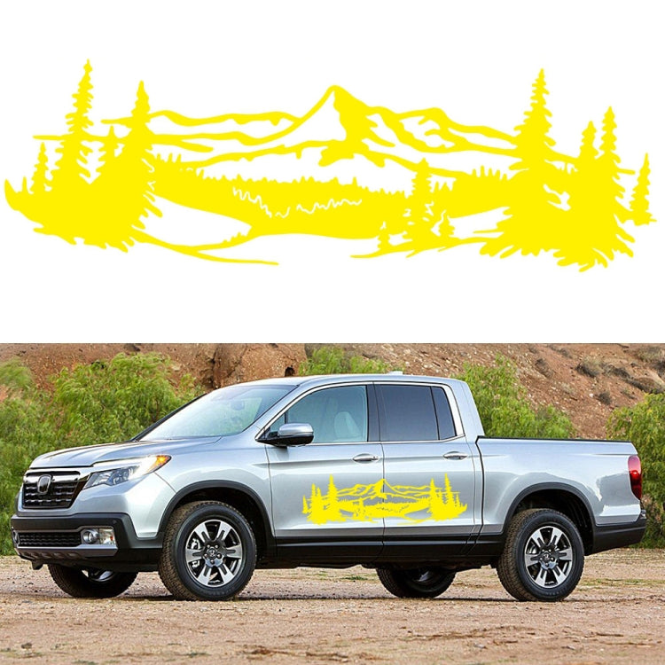 2 PCS/Set D-957 Mountains Pattern Car Modified Decorative Sticker(Yellow) - Decorative Sticker by buy2fix | Online Shopping UK | buy2fix