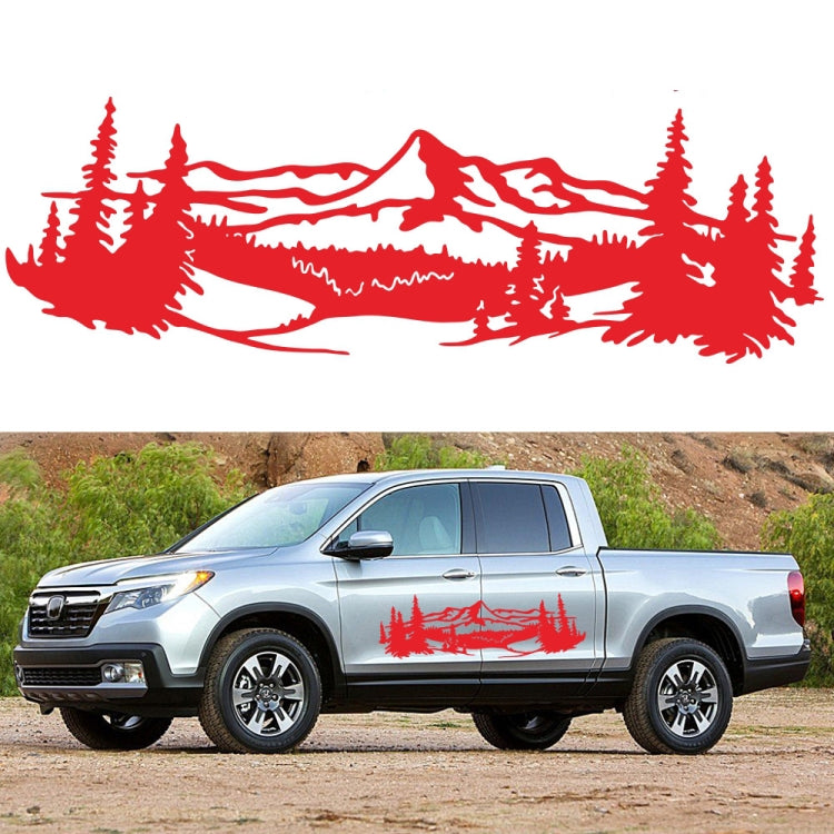 2 PCS/Set D-957 Mountains Pattern Car Modified Decorative Sticker(Red) - Decorative Sticker by buy2fix | Online Shopping UK | buy2fix