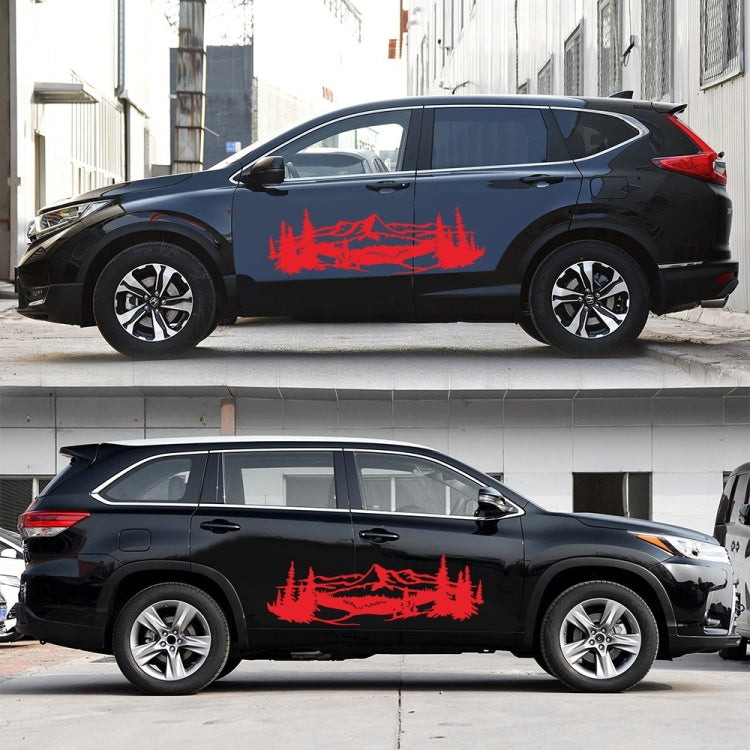 2 PCS/Set D-957 Mountains Pattern Car Modified Decorative Sticker(Red) - Decorative Sticker by buy2fix | Online Shopping UK | buy2fix