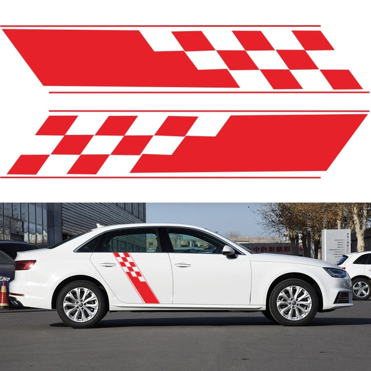 2 PCS/Set D-962 Checkered Flag Pattern Car Modified Decorative Sticker(Red) - Decorative Sticker by buy2fix | Online Shopping UK | buy2fix