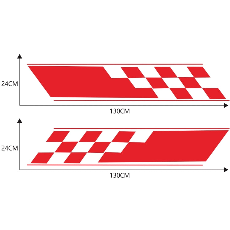 2 PCS/Set D-962 Checkered Flag Pattern Car Modified Decorative Sticker(Red) - Decorative Sticker by buy2fix | Online Shopping UK | buy2fix