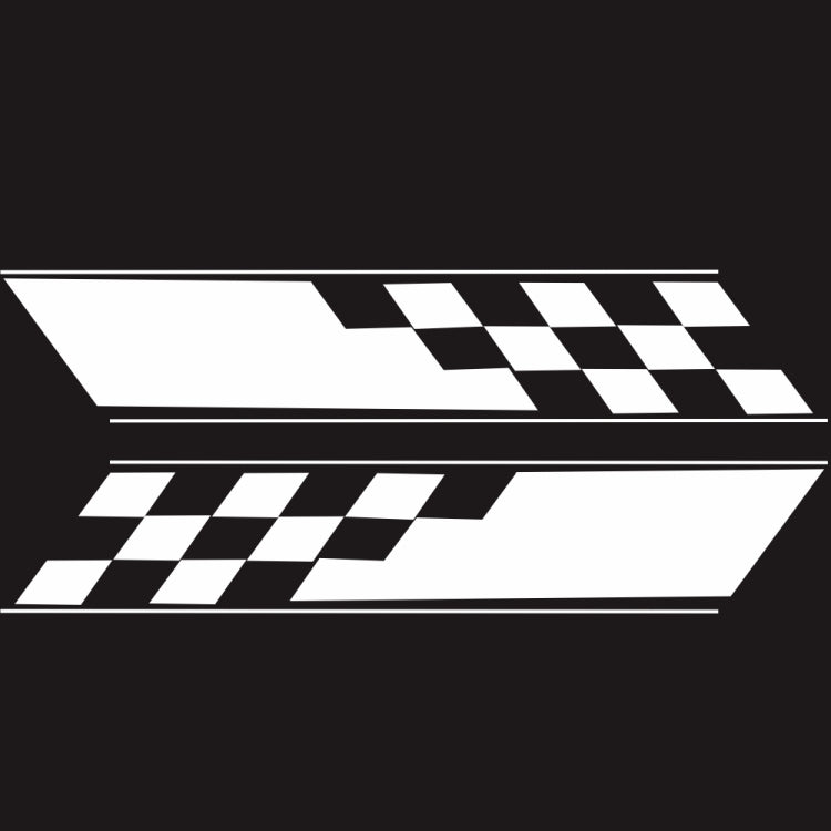 2 PCS/Set D-962 Checkered Flag Pattern Car Modified Decorative Sticker(White) - Decorative Sticker by buy2fix | Online Shopping UK | buy2fix