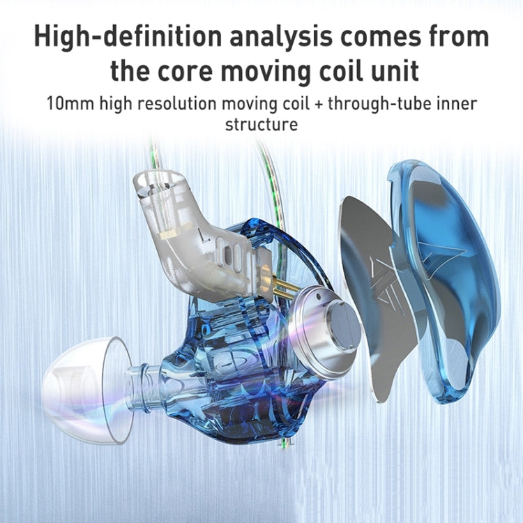 KZ-EDC 1.2m High-Value Subwoofer Wired HIFI In-Ear Headphones, Style:Without Microphone(Shining Black) by KZ