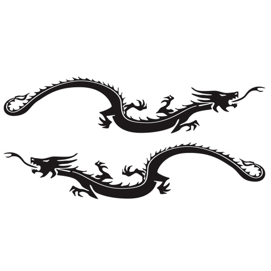 2 PCS/Set D-965 Dragon Pattern Car Modified Decorative Sticker(Black) - Decorative Sticker by buy2fix | Online Shopping UK | buy2fix